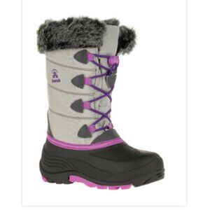 Toddler Kamik Snowgypsy3 Faux Fur Waterproof Snow Boots Gray Purple Size 11